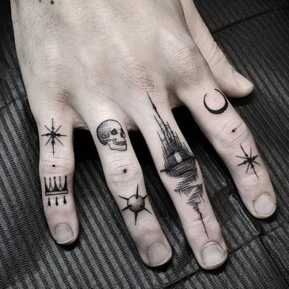 minimalist hand tattoo
