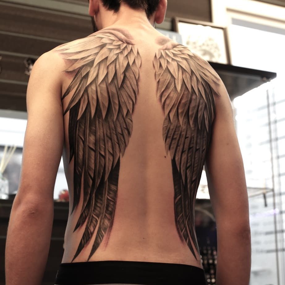 Wing Back Tattoo