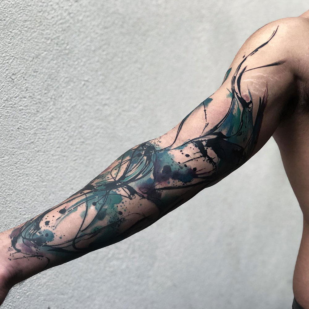 Abstract Sleeve Tattoos