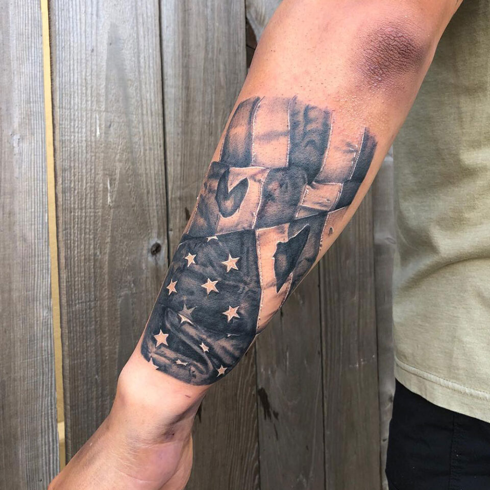 American Flag Meaningful Tattoo