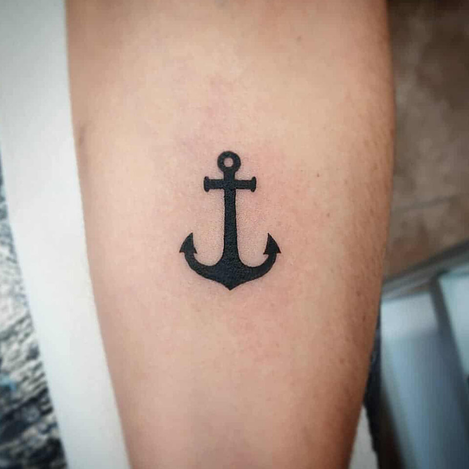Anchor Cross Tattoo Source @ via Instagram