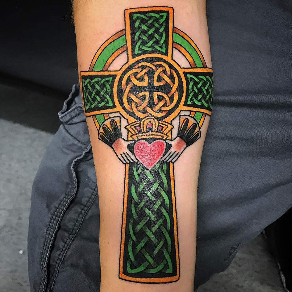 Celtic Cross Tattoo Source @somervillen via Instagram