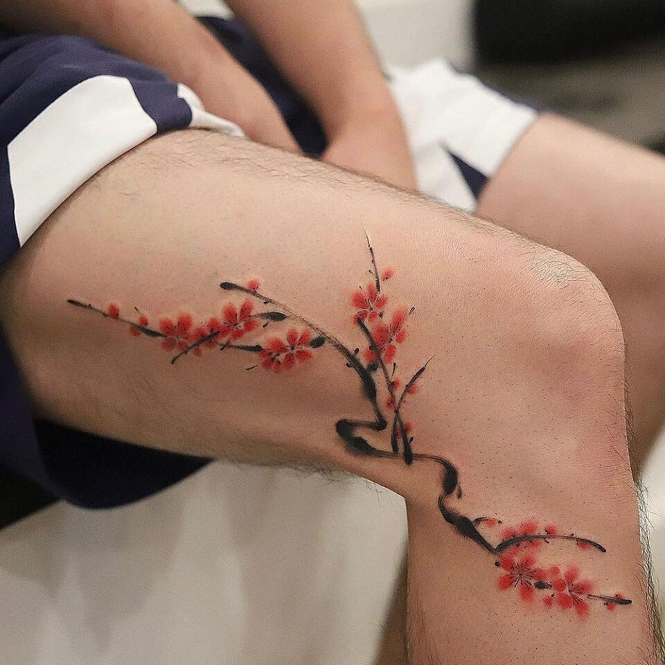 Cherry Blossom Tattoo Source @seesun_tattoopeople via Instagram