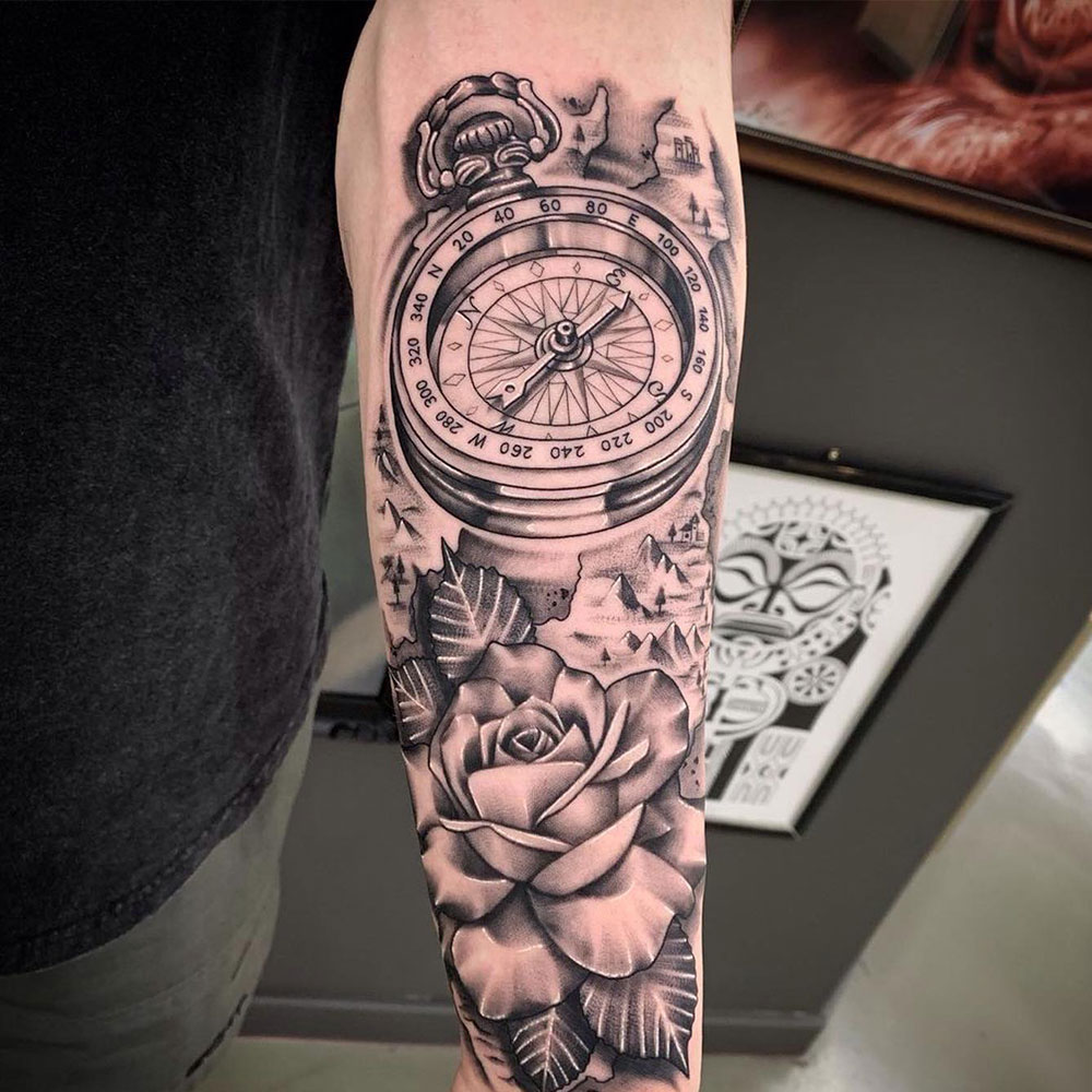 Compass Meaningful Tattoo