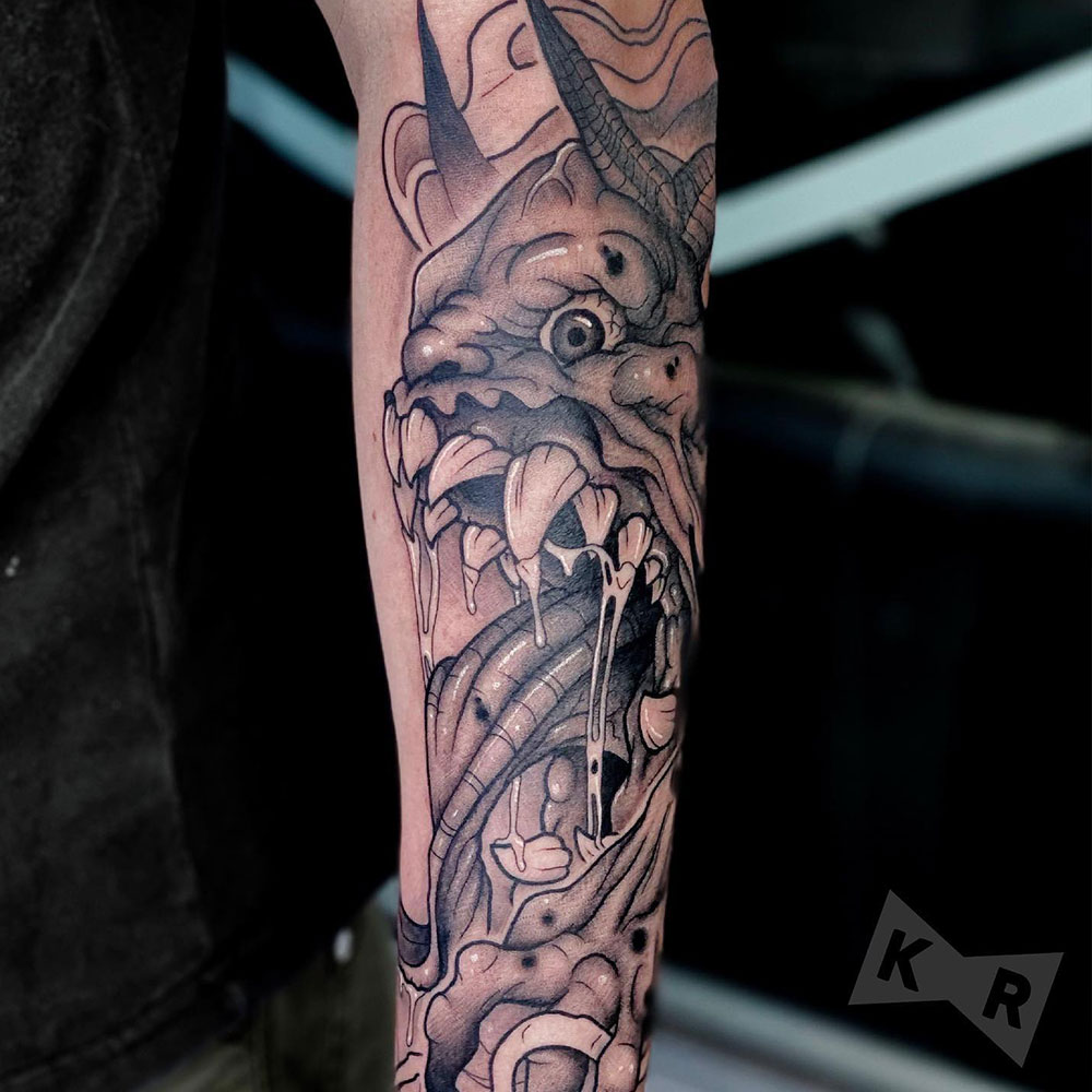 Demon Sleeve Tattoo