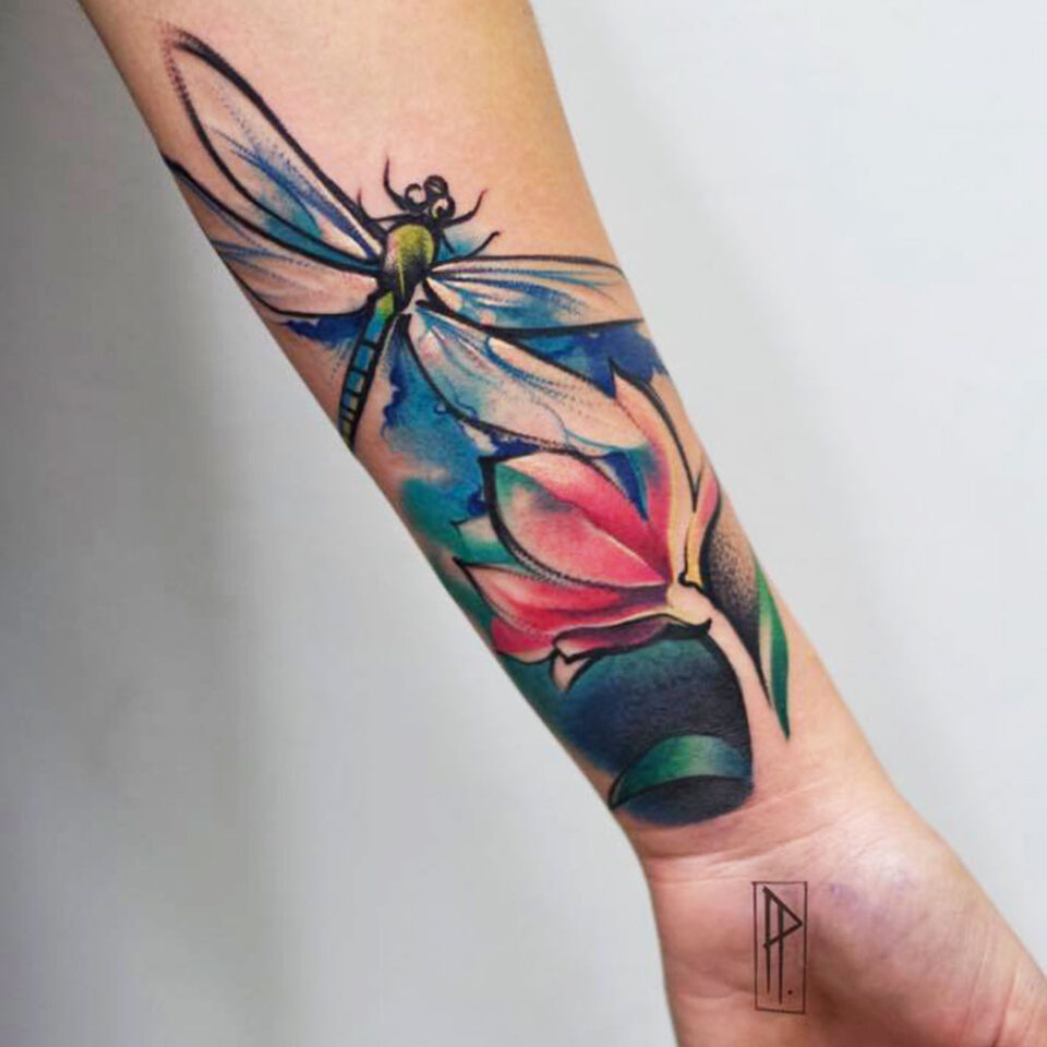 Dragonfly Tattoo Source @pimtotattoo via Instagram