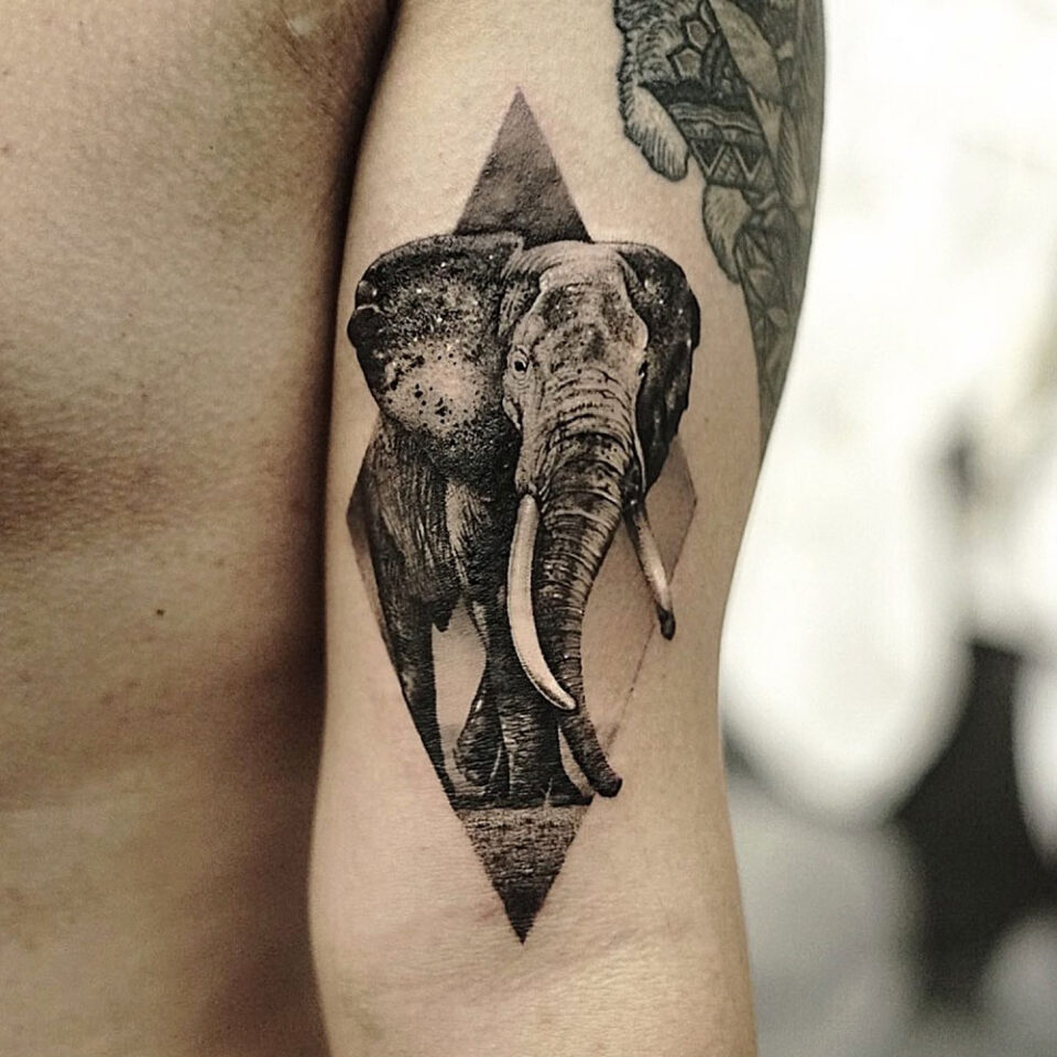 Elephant Tattoo Source @twinmonkeytattoostudio via Instagram
