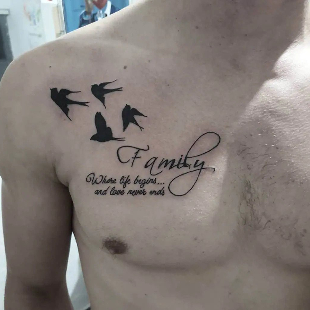 Family Chest Tattoo