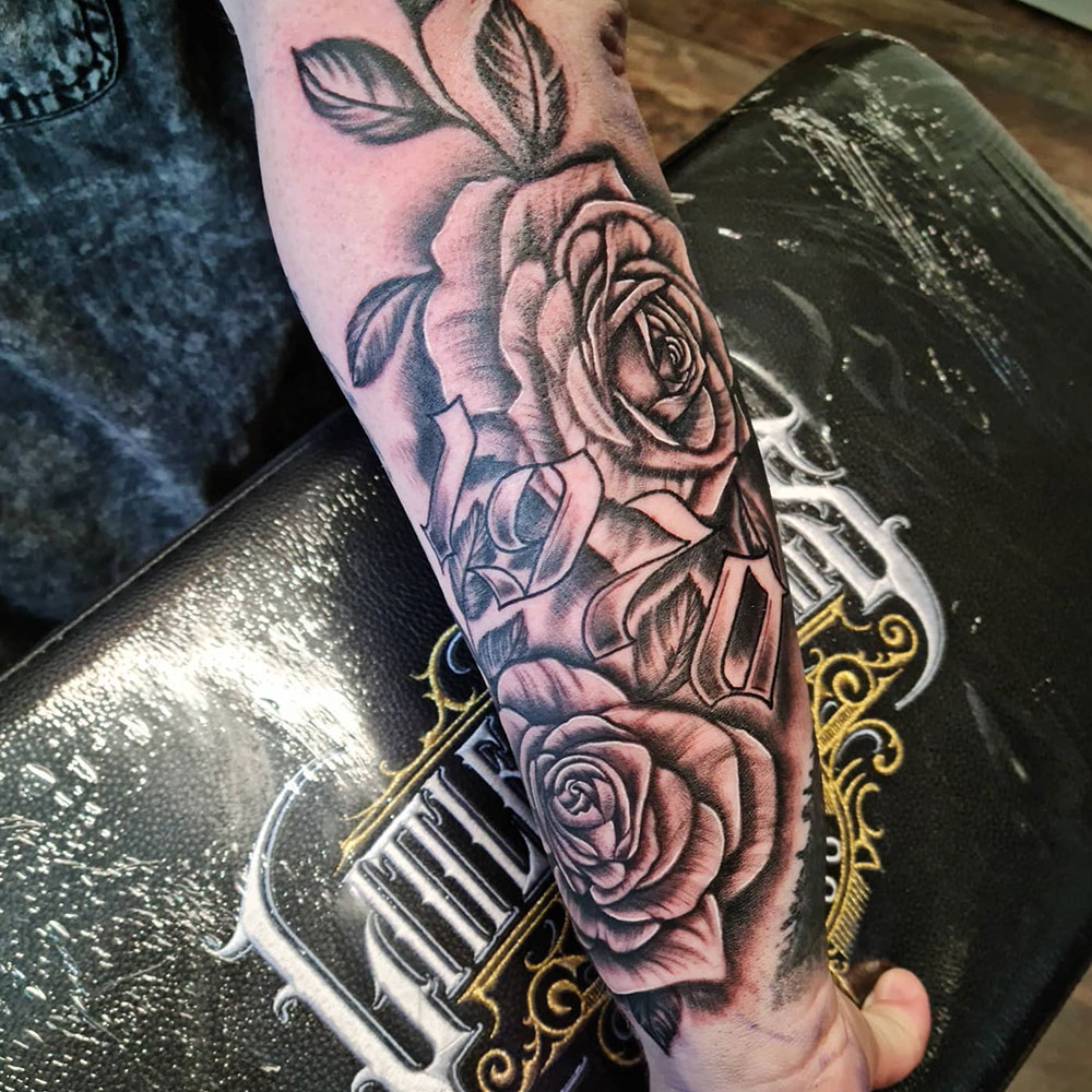 Flower SleeveBack of the arm by Diego TattooNOW