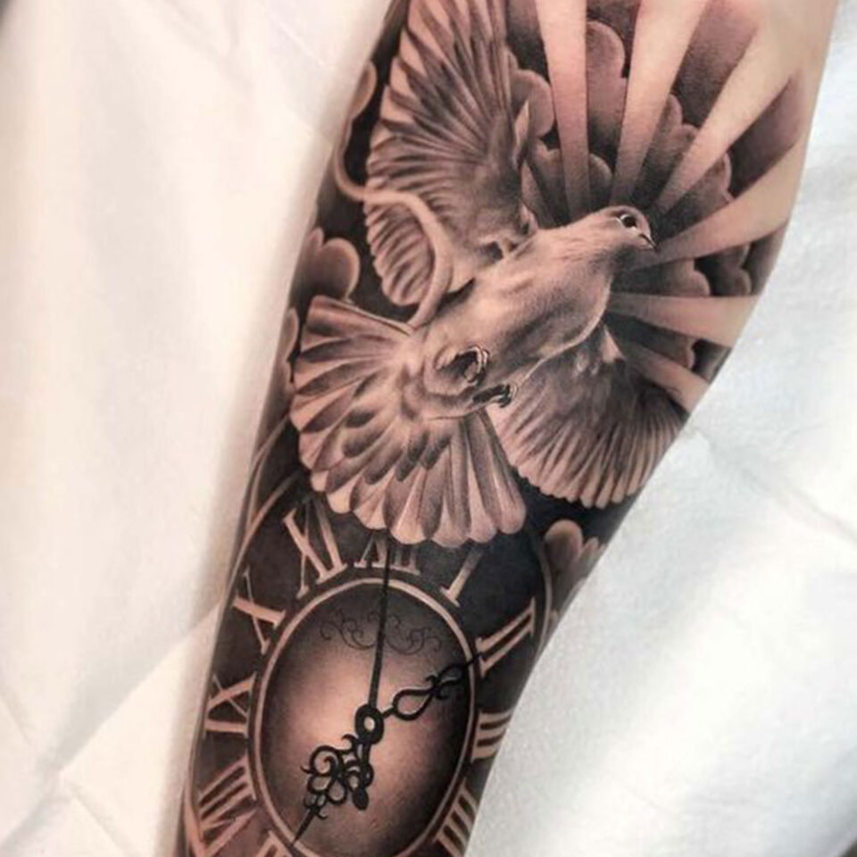 Flying Birds Sleeve Tattoo