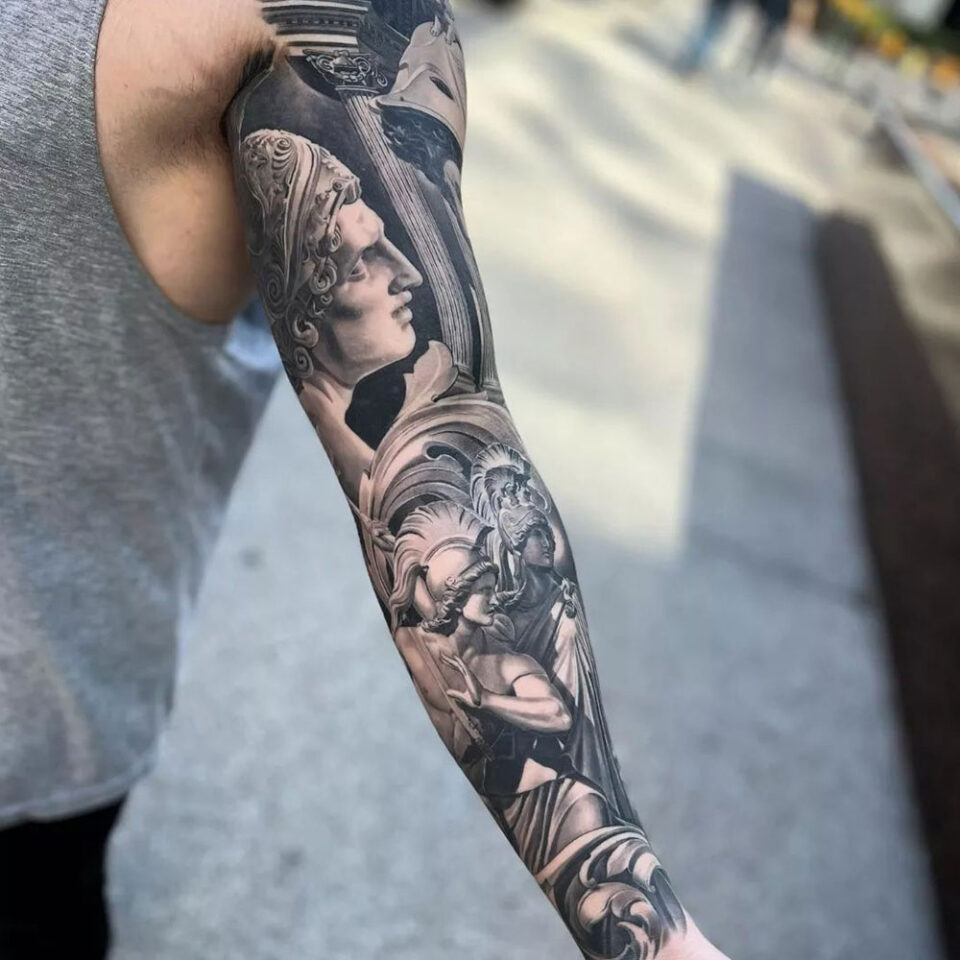 Full-Sleeve Meaningful Tattoo