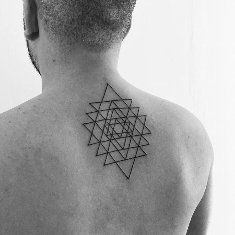 Geometric Tattoo Source @giwrgos_katsiouras via Instagram