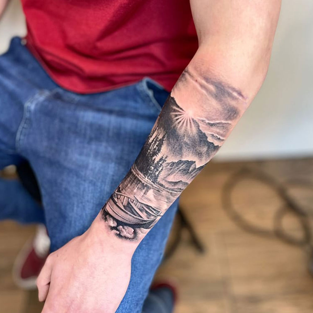 Half-Sleeve Meaningful Tattoo