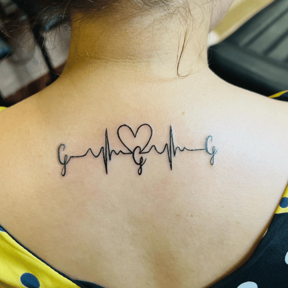 Heartbeat Meaningful Tattoo Source @tattoo_nation_studio via Instagram