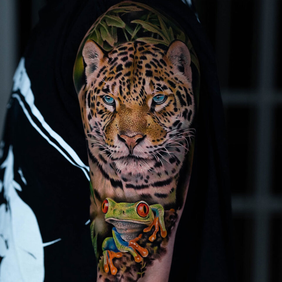Jaguar Sleeve Tattoo