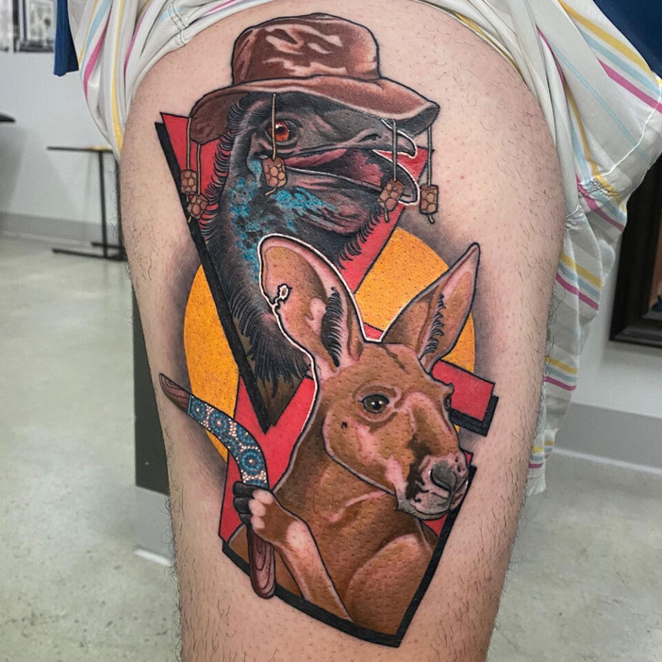 Kangaroo Tattoo Source @theleisurebandit via Instagram