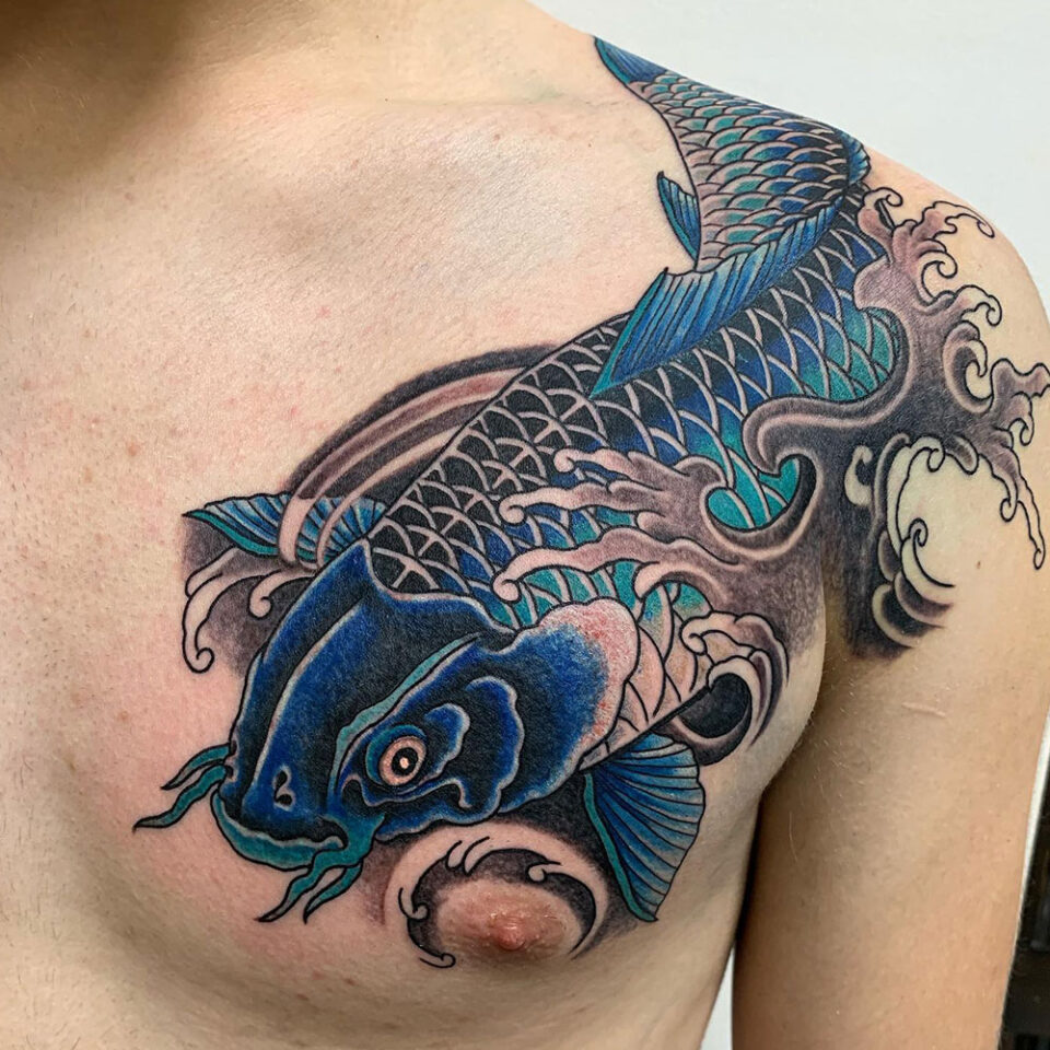 Koi Fish Tattoo Source @omarkbates via Instagram
