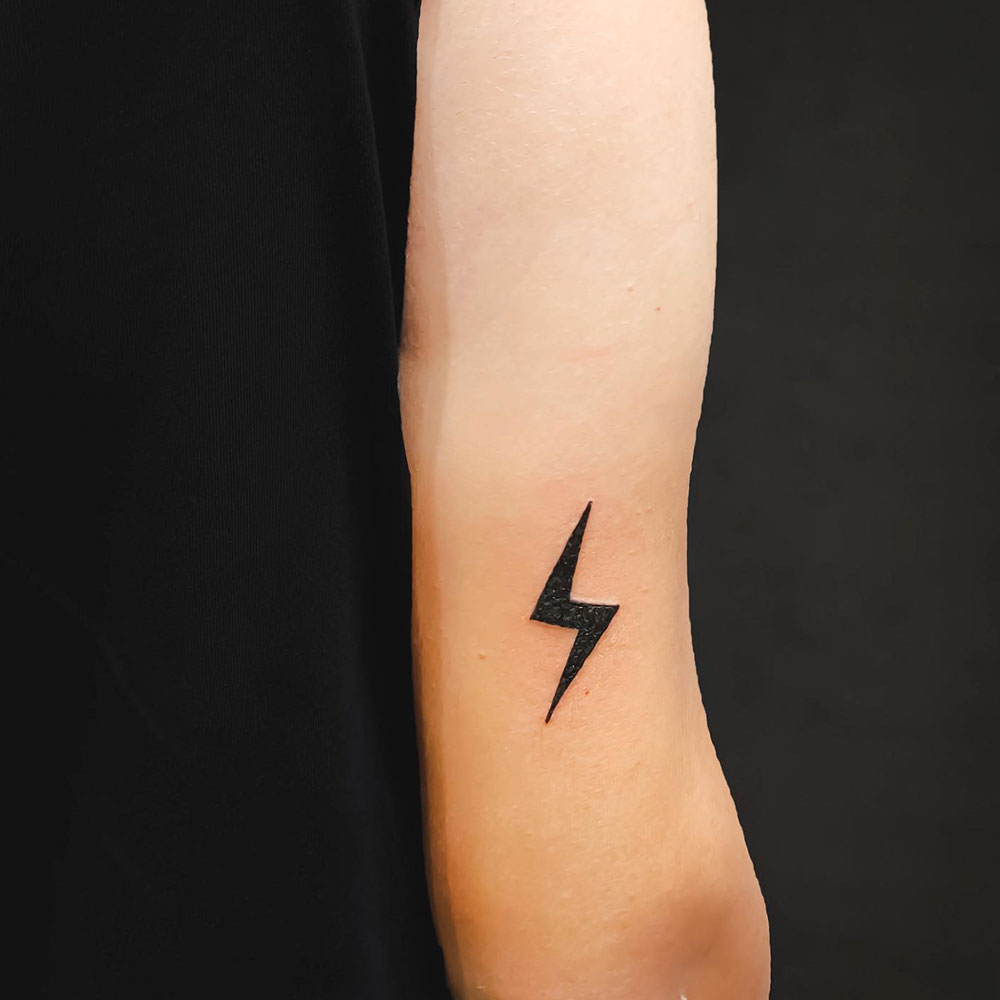 Lightning Bolt Arm Tattoo