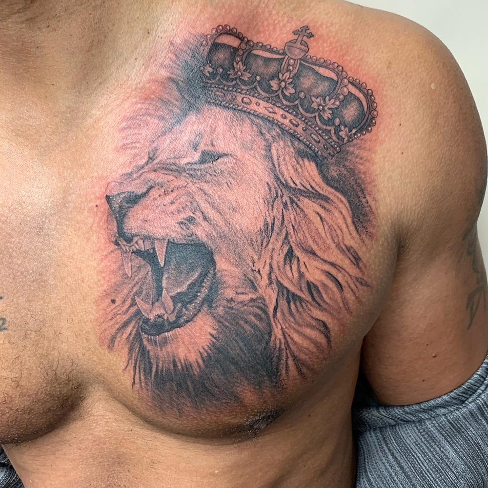 Top 73 Lion Chest Tattoo Ideas - [2021 Inspiration Guide]