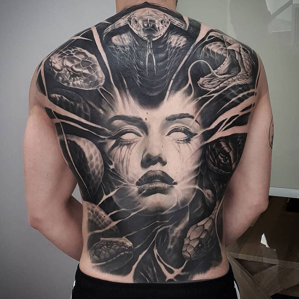 Medusa Tattoo Source @ozone.ofk via Instagram