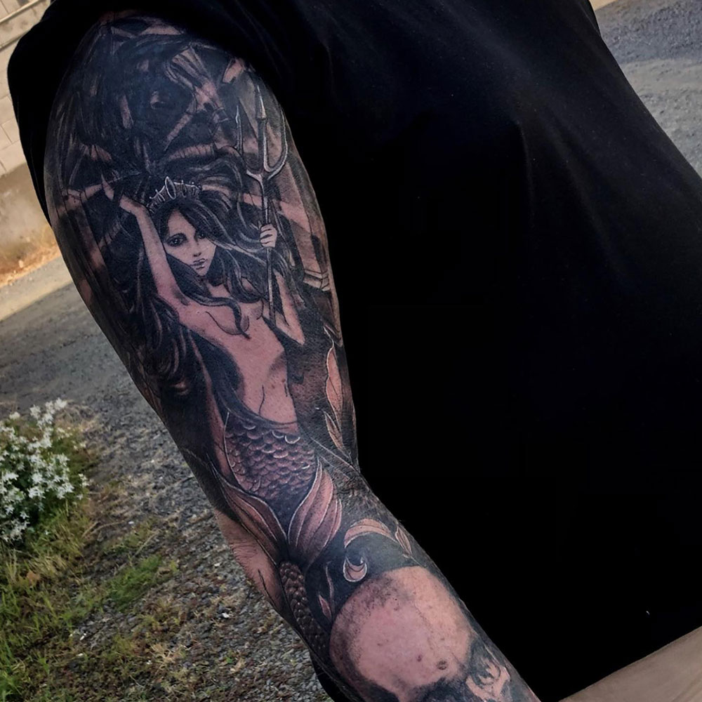 Mermaid Sleeve Tattoo