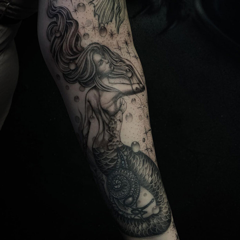 Mermaid Sleeve Tattoo