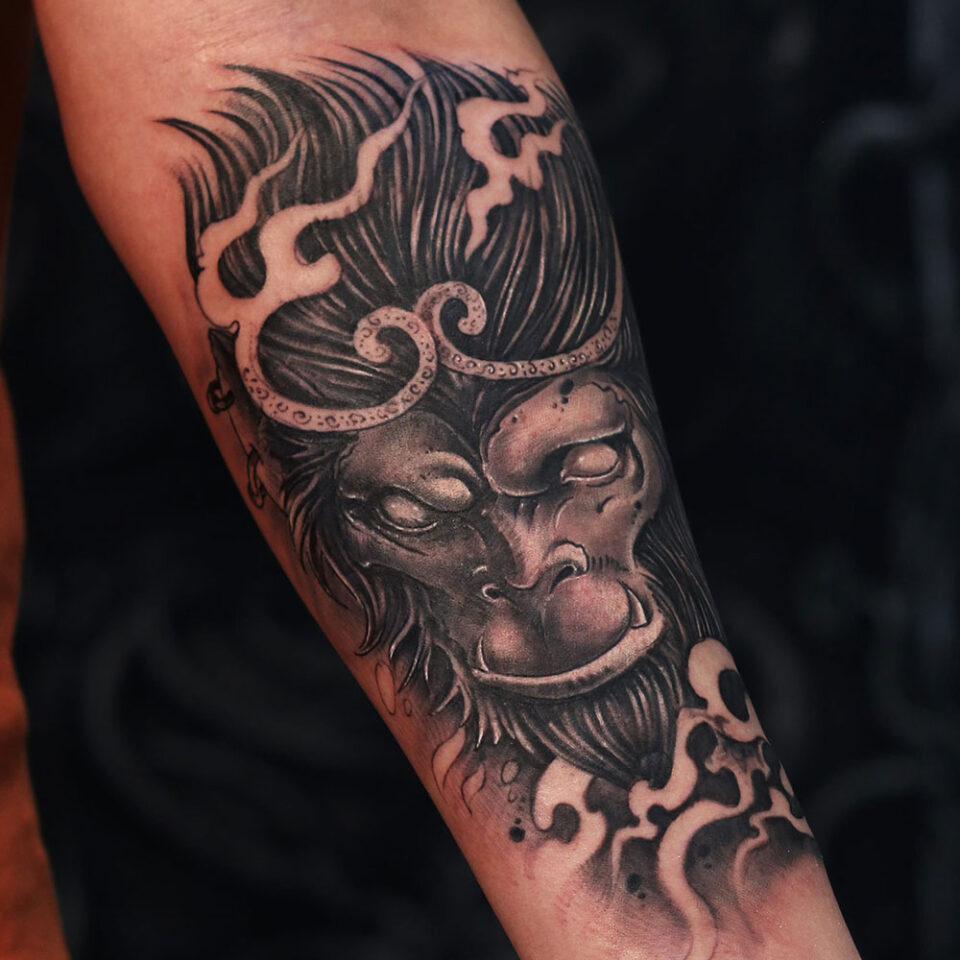 Monkey Sleeve Tattoo