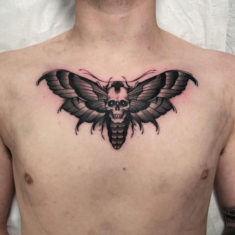 Moth Tattoo Source @fraserpeektattoo via Instagram