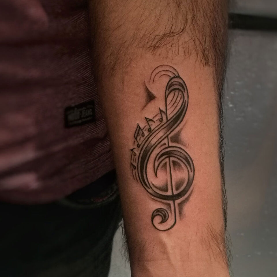 Music Note Meaningful Tattoo