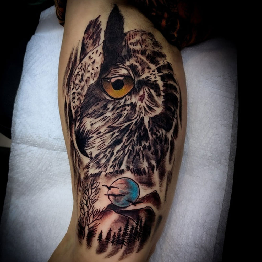 Owl Arm Tattoo
