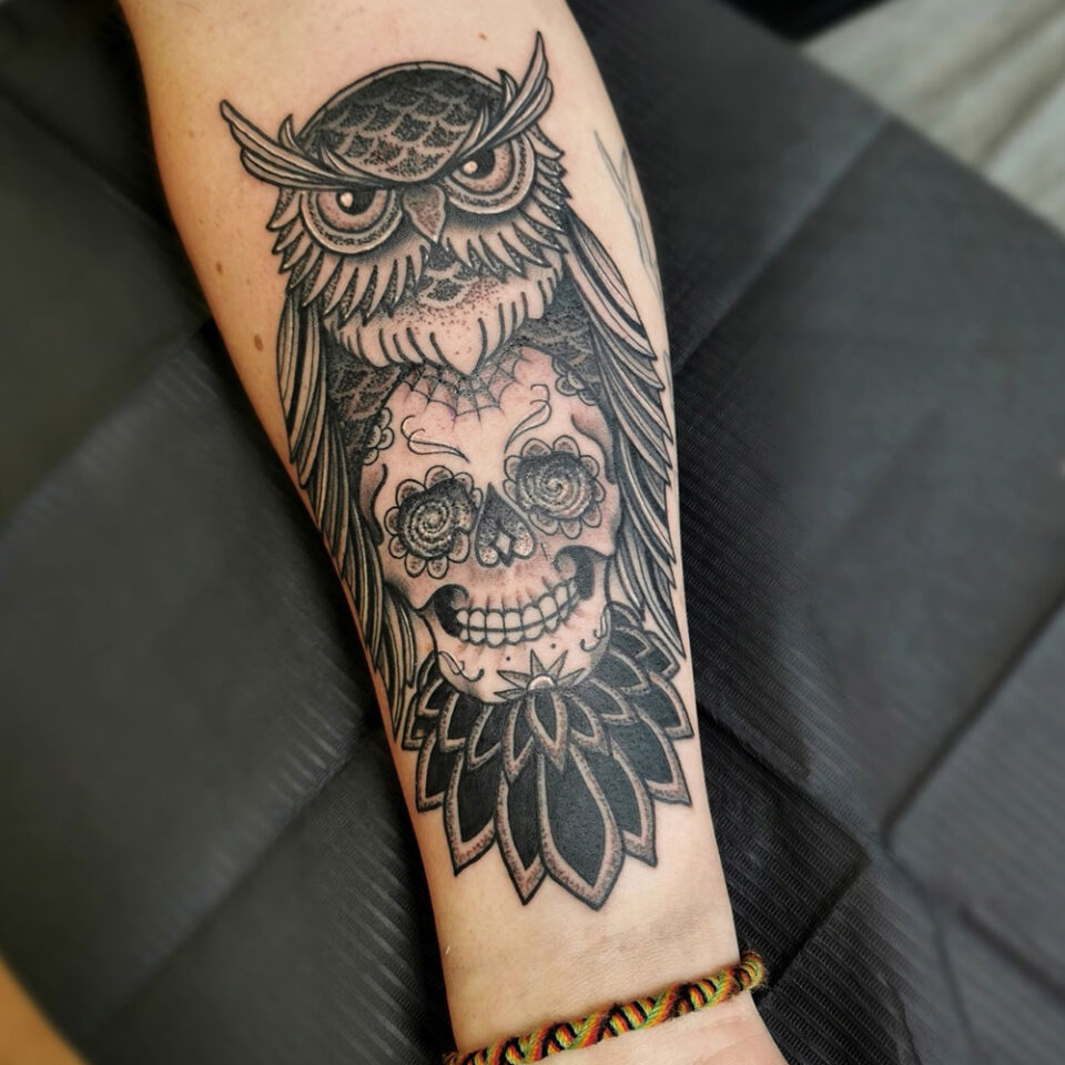Owl Arm Tattoo