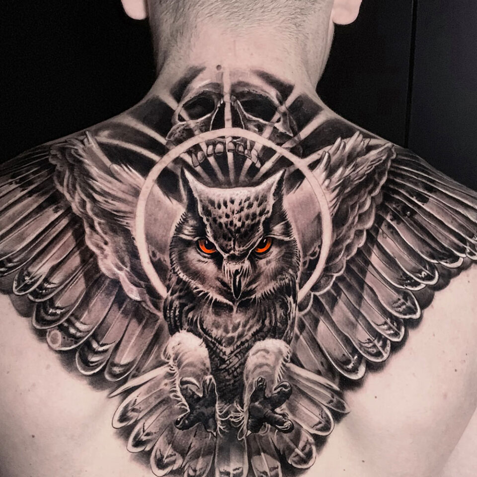 Owl Tattoo Source @remistattoo via Instagram