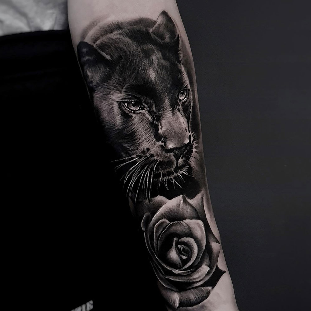 Panther Sleeve Tattoo