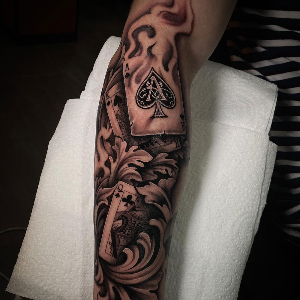 31 Unique Black Sleeve Tattoo Ideas + Blackout Arms Design - Tattoo Glee
