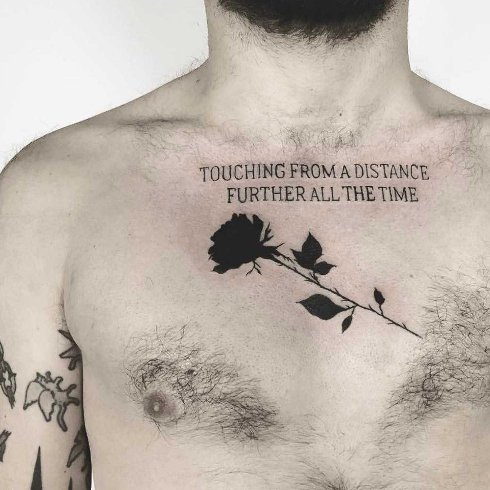 Quote Chest Tattoo