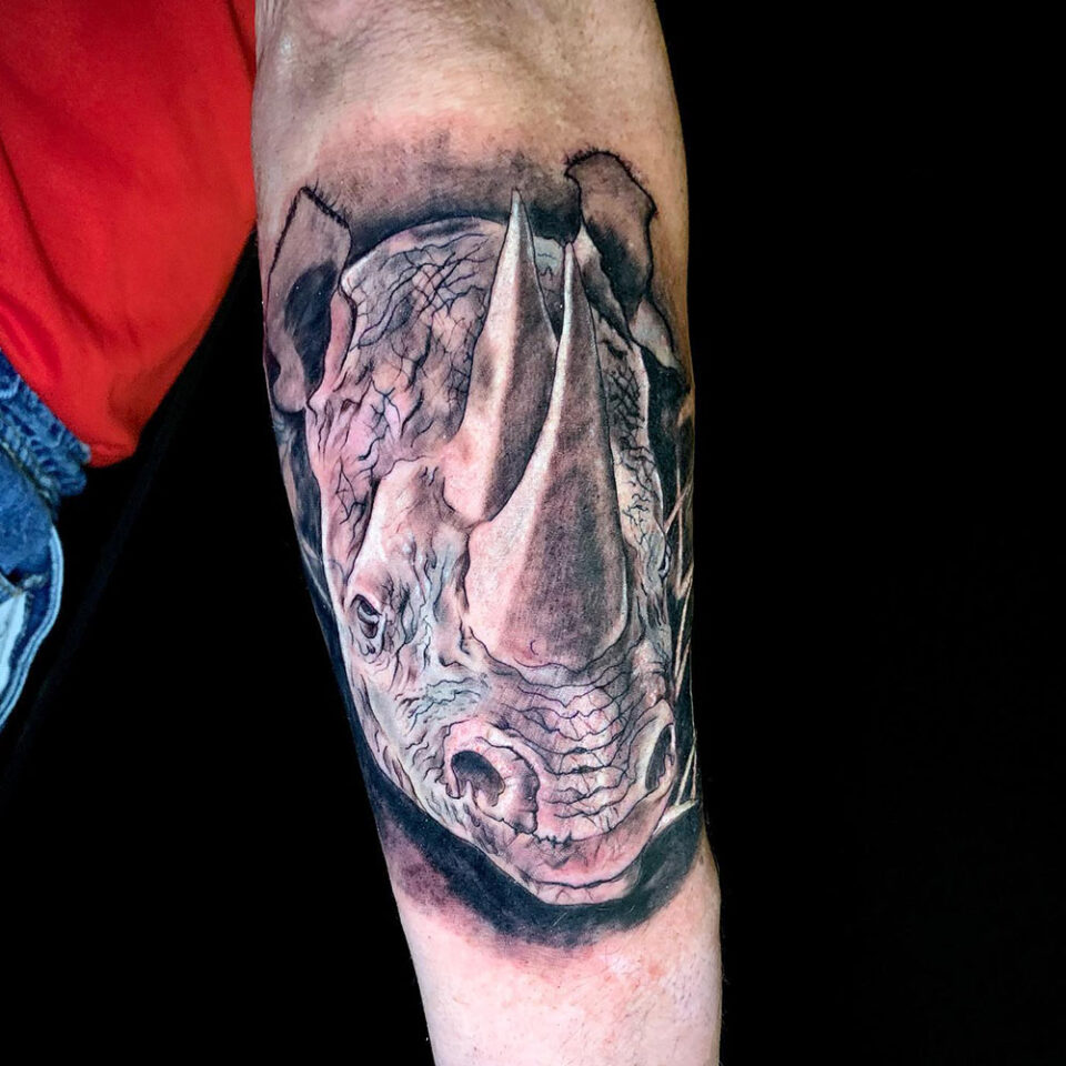 Rhino Sleeve Tattoo