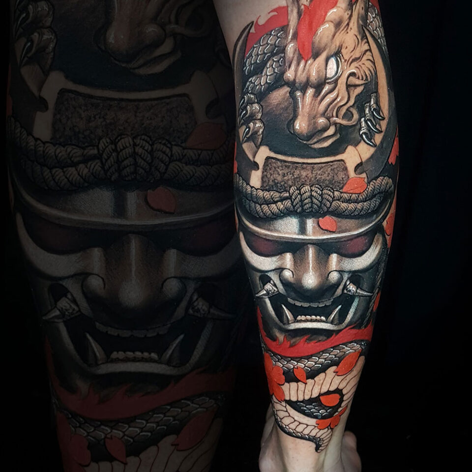 Samurai Tattoo Source @twogunstattoo_bali via Instagram