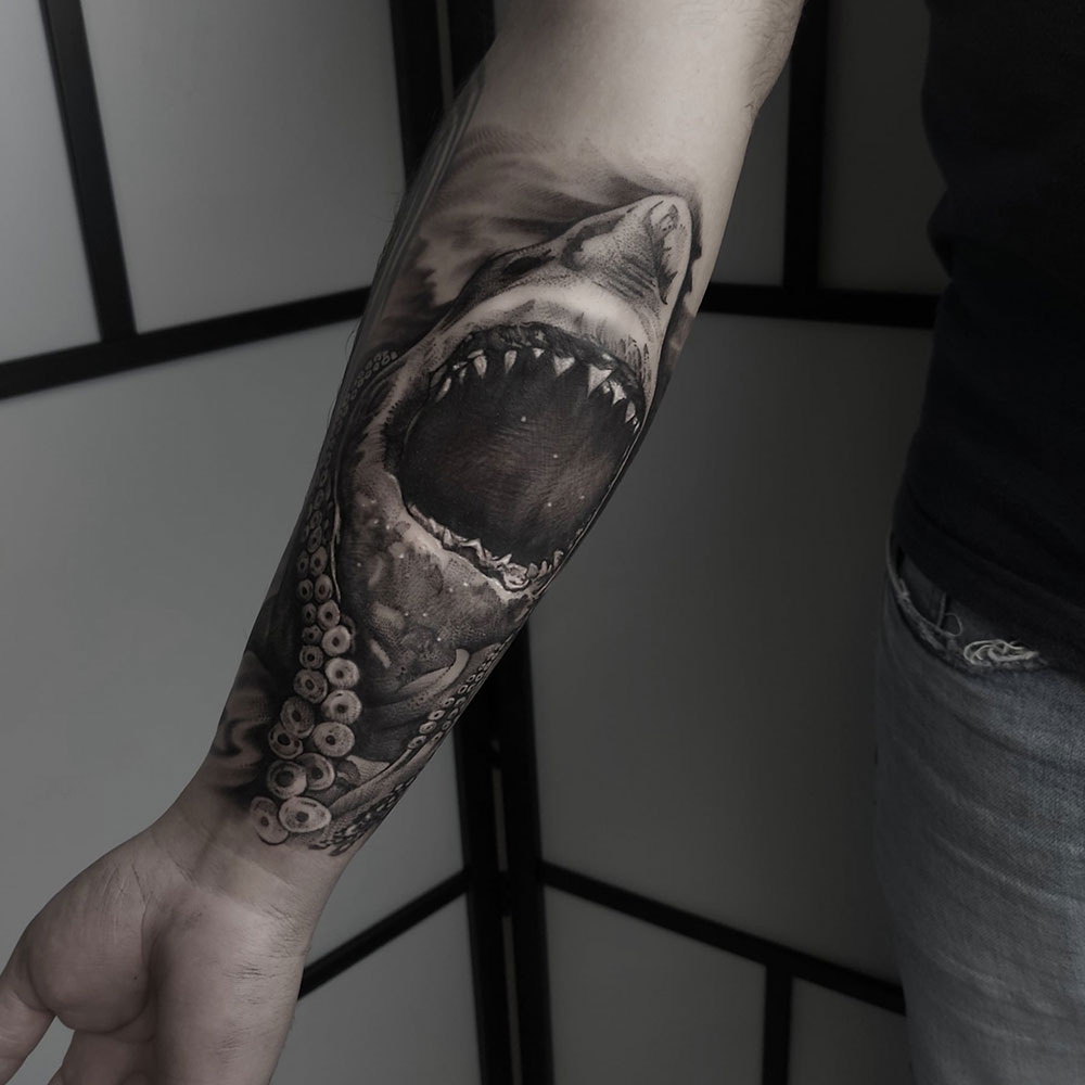 Shark Sleeve Tattoo