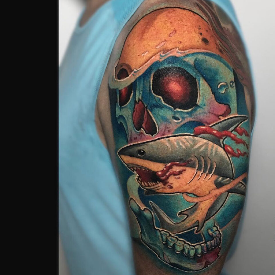 Shark Tattoo Source @skulltattoo via Instagram