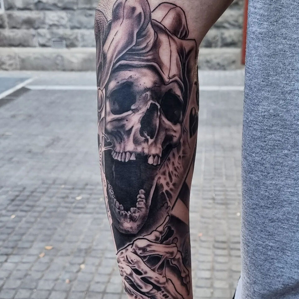 Skeleton Sleeve Tattoo