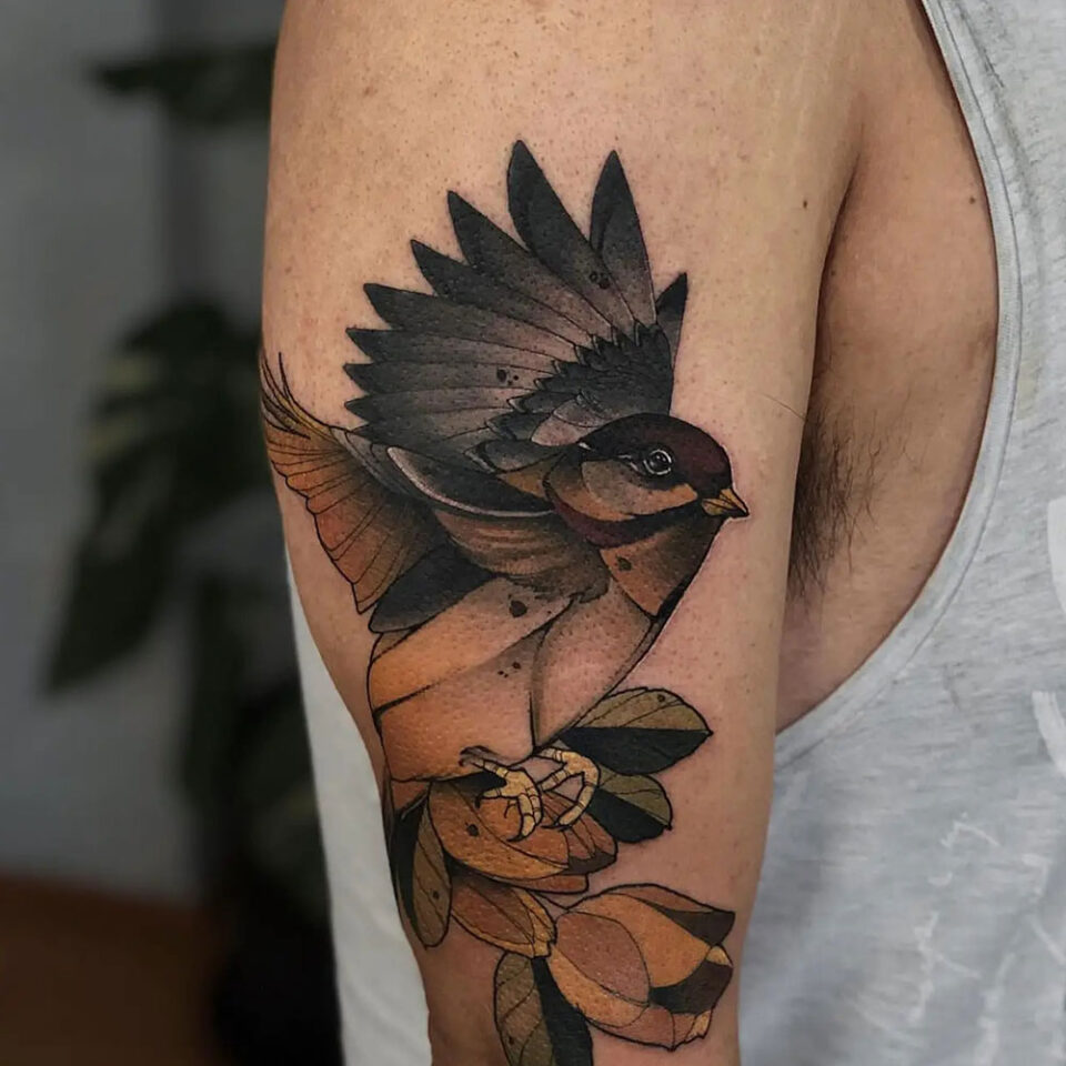 Sparrow Sleeve Tattoo