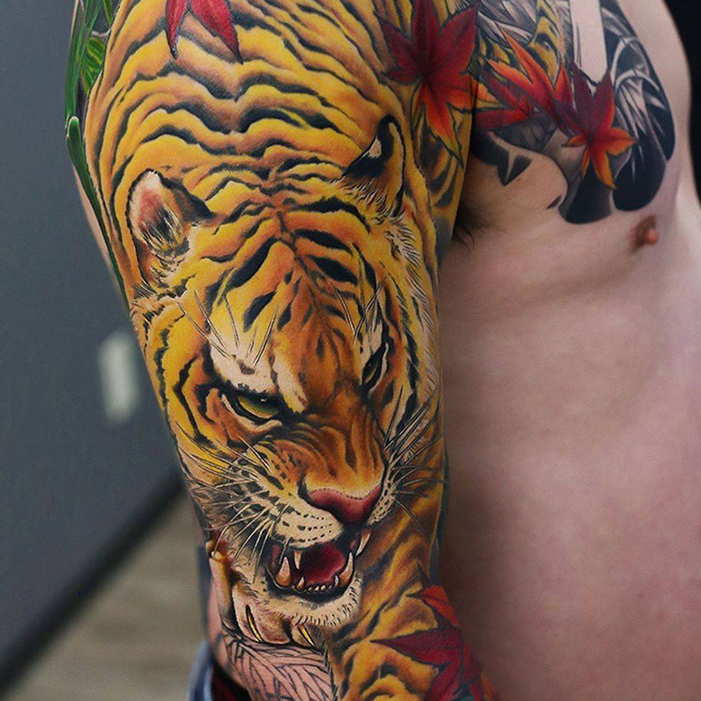 Tiger Arm Tattoo
