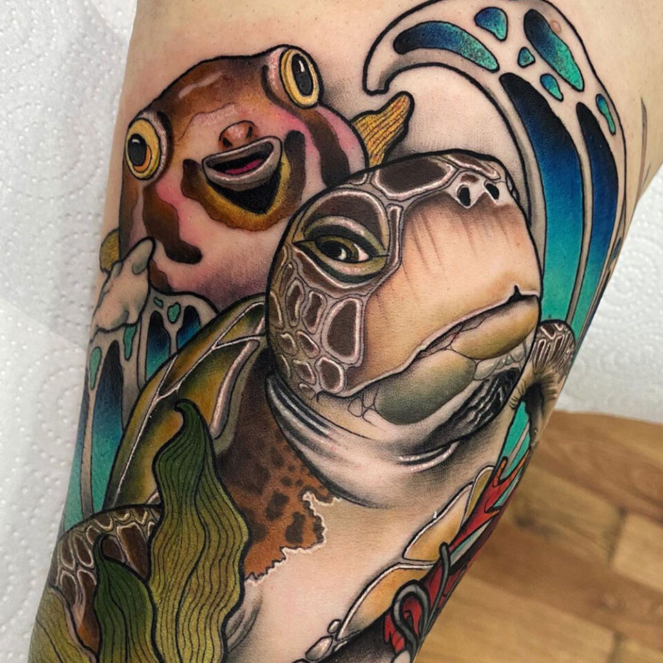 Turtle Tattoo Source @radiantcolorseurope via Instagram
