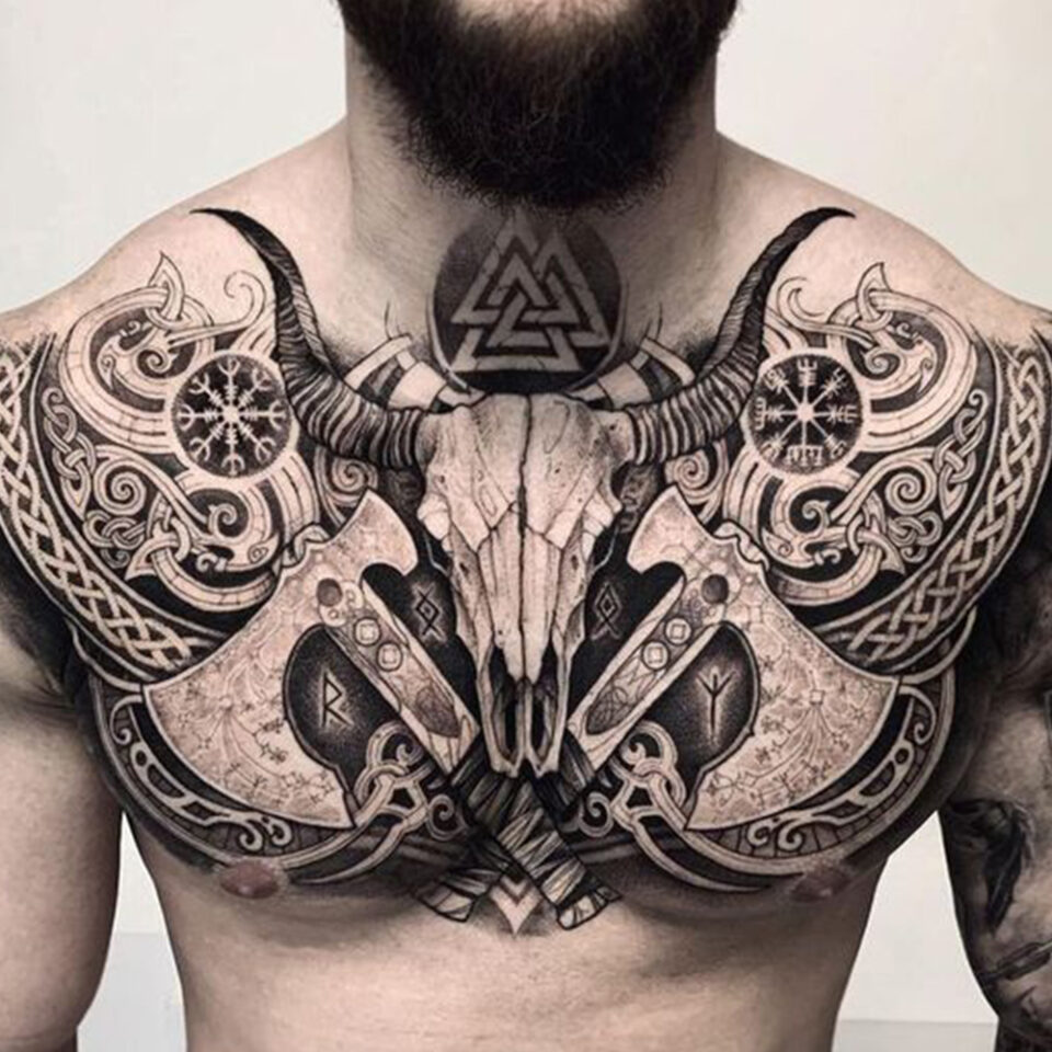 Viking Chest Tattoo
