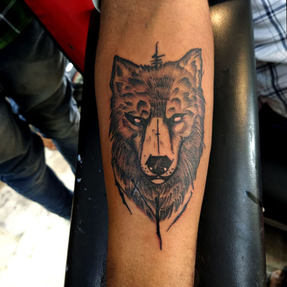 Alpha Wolf Tattoo Source @ink_monk_tattoo_studio_2018 via Instagram