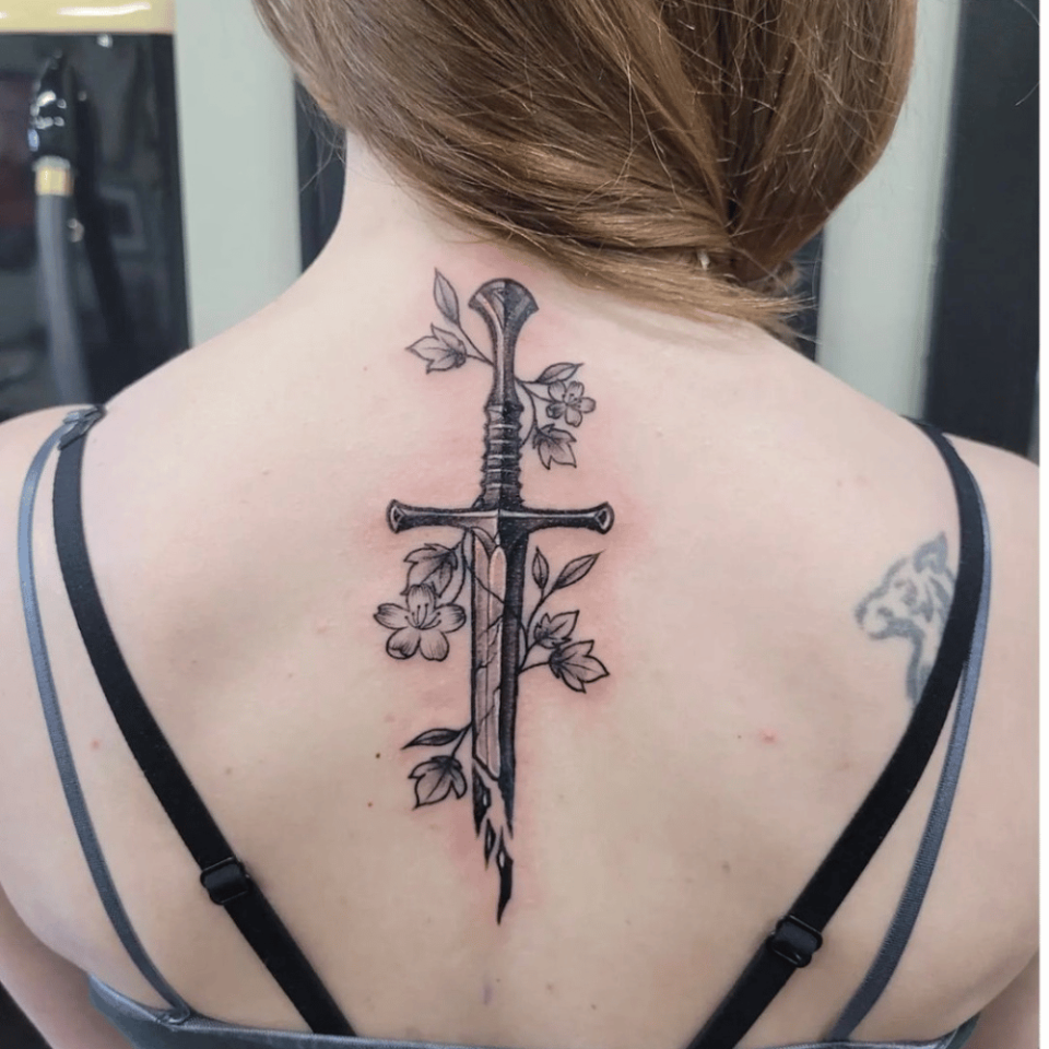 Broken Sword Tattoo Source @blackgoldtattooco via Instagram