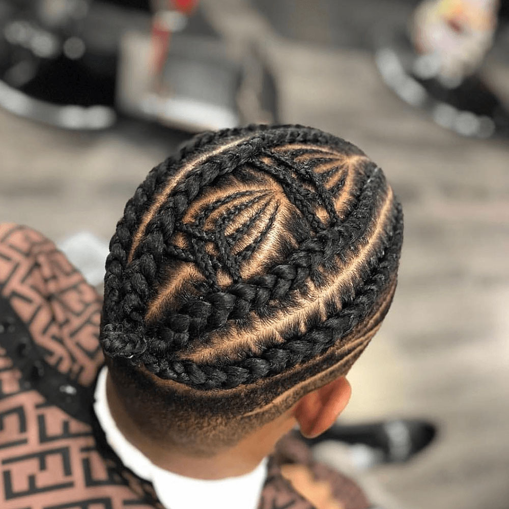 Cornrow Hairstyle Source @dynasty_barbers via Instagram