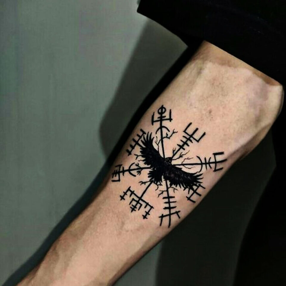 Eagle with Viking tattoo