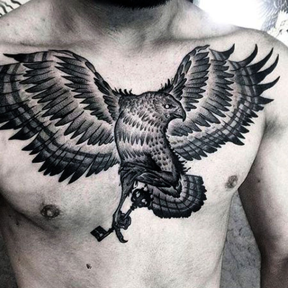 Eagle with a Key Tattoo