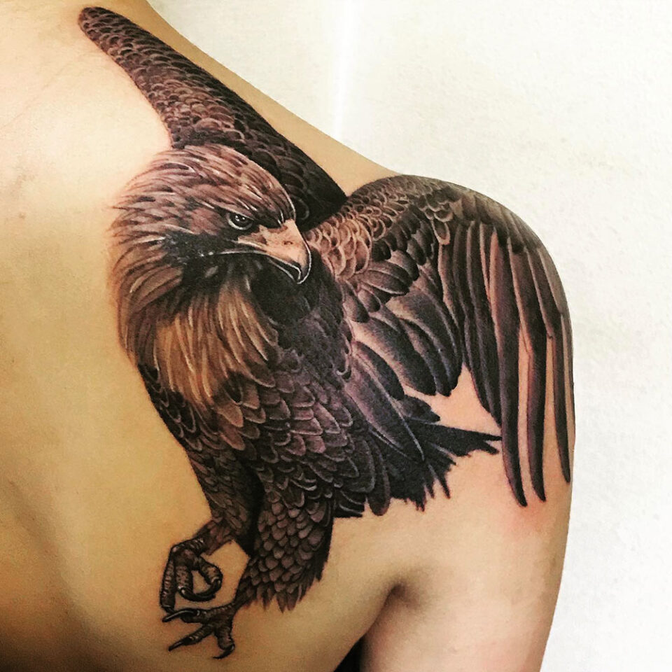 Golden Eagle Tattoo Source Maki tattoos via Facebook